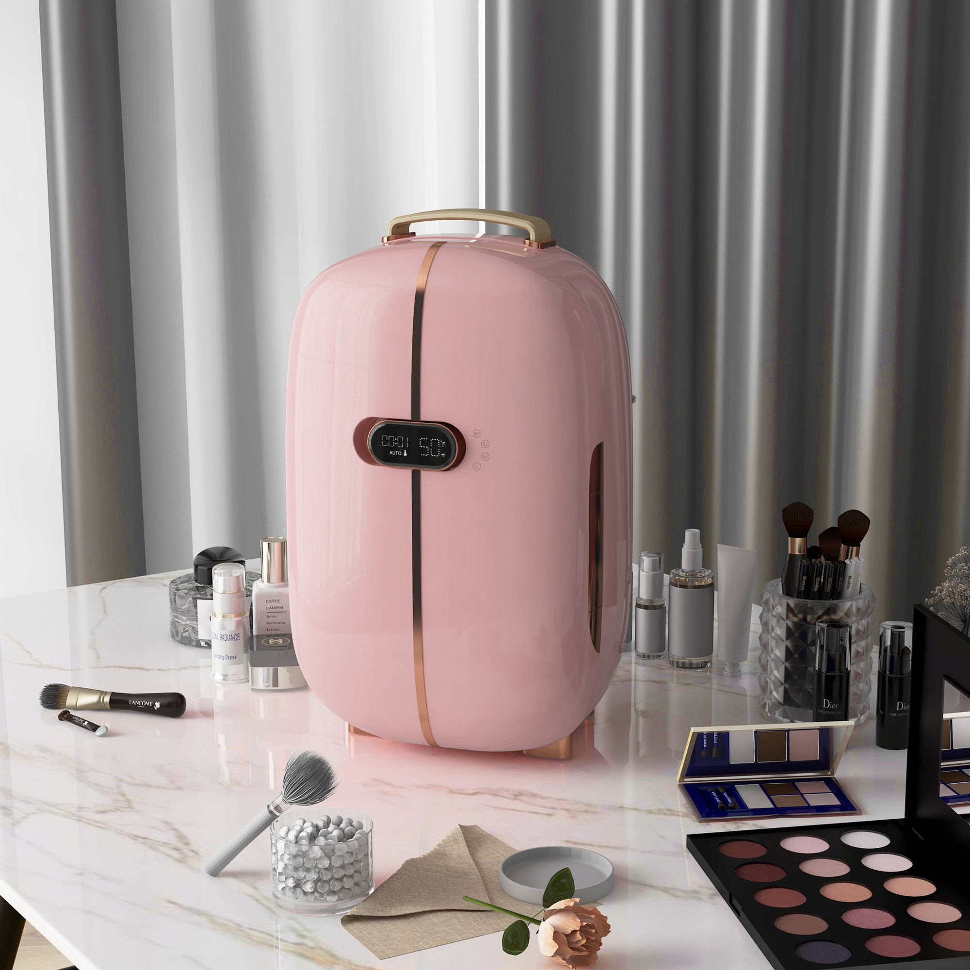 Newest Pink cosmetic mini fridge